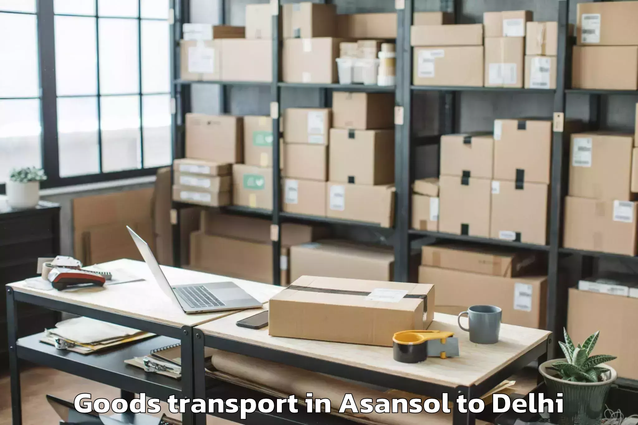 Book Your Asansol to Jhilmil Goods Transport Today